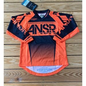 NWT ANSR Long Sleeve Jersey Size XS Youth Orange Black